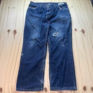 Carhartt FR Jeans Mens 40x32 (Actual 38x29) Flame Resistant Straight Distressed